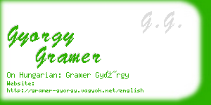 gyorgy gramer business card